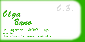 olga bano business card